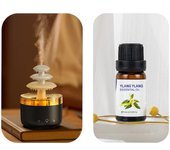BIT Difusor de aromaterapia humidificador de Aire ultrasónico, relajante, Gotas de Agua, Sonido, aceite esencial, difusión de Aroma para dormitorio