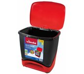 Cubo de basura Vileda ECO-LOGIC Polipropileno 39 L Negro Rojo Rojo/Negro