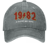 Vintage Washed Cotton 1982 Baseball Cap For Boy Girl Hat Snapback 40th Birthday Rock Gift Casquette Gorras