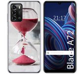 Funda Silicona para ZTE Blade A72 diseño Reloj Dibujos