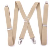Men's Suspenders Adjustable Braces X Shape Elastic Strap Side Clip Crossover Adult Suspensorio Trousers Apparel Accessories