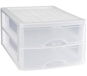 Cajonera Plastico Sobremesa disponibles en 2, 3 y 4  cajones para escritorio y oficina almacenamiento de sobremesa Color Blanco Negro