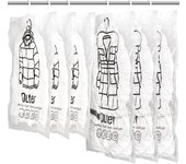 Paquete de 6 bolsas para colgar al vacío, bolsa de almacenamiento al vacío reutilizable con perchas, incluye 3 unidades de tamaño corto en 67 x 90 cm y 3 unidades de tamaño largo de 67 x 110cm