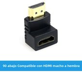 HDMI-Compatible Adapter 90 270 Degree Right Angle Male to Female Converter 4K HD Connector Mini / Micro HDMI-Compatible Extender