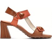 Hispanitas sandalia de piel con tacon para mujer chv253958 color coral