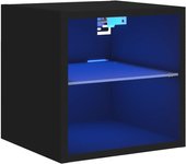 vidaXL Mueble de TV de pared con luces LED 30x28,5x30 cm, Mueble de Salon, Mueble TV, Mueble TV salon, Mesa de TV, Mueble tele