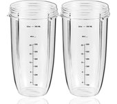 Repuestos Vaso para licuadora de 32 oz (paquete de 2) Vaso de reposición para licuadoras NutriBullet W de 600 y 900 W
