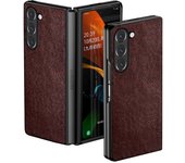 Luxury PU leather Case for Samsung Galaxy Z Fold5 Fold4 Fold3 5G Business solid color design phone cover Soft TPU&Hard PC