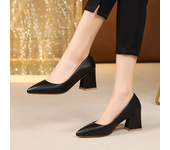 Plus Size 35-42 Basic Pumps Pointed Toe High Heels Boat Shoes for Woman Dress Shoes Shallow White Wedding Shoes Black 1130C