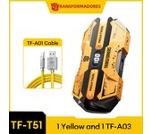 Choice TRANSFORMERS TF-T51 Bluetooth 5.4 Gaming Headsets Stereo Sound Wireless Earphones LED Display AI Translator Headphones