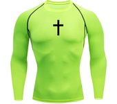Christian Workout Compression Shirts Graphic Long Sleeve Rash Guard Athletic Quick Dry Tees Tops Mens Gym Undershirts Baselayers