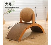 Cat Scratching Board Cat Toy Wooden Cat Grasping Ball Grinding Claw Hand Wrapped Sword Hemp Rope Cat Climbing Frame Pet Supplies