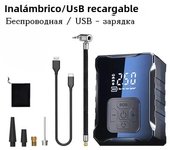 150PSI Portable Car Air Pump Motorcycle Tire Inflator LED Light Wireless/Wired Electric Air Compressor for Ball Bicycle Boat