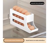 Automatic Scrolling Egg Holder for Refrigerator Rolling Egg Organizer Holder Fridge Storage Organizer Food Storage Container