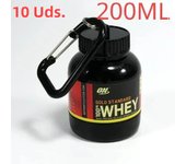 10PCS Portable Protein Powder Bottle With Whey Keychain Health Funnel Medicine Box Small Water Cup Outdoor camping Container