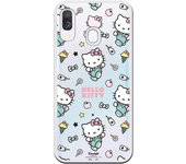 Funda original compatible con Samsung Galaxy A40 - Hello Kitty patron stickers