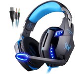 KOTION EACH Gaming Headset Casque Deep Bass Stereo Game Headphone with Microphone LED Light for PS4 Phone Laptop PC Gamer
