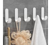 Ganchos Adhesivos para Pared, 12 Piezas Colgadores pared Adhesivos, Percha Adhesivas Sin Taladro, Ganchos Adhesivos para Colgar, Soporte de Pared para Toallas de Baño, Cocina y Baño, Blanco