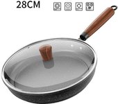 Frying Pan Wok Pan Non-Stick Pan 30/24/26/28cm with cover Household Induction Gas Stove Universal Pot Cooking Steak Pancake Pan