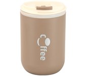 500ml Thermos Coffee Cup Stainless Steel Double Wall Vacuum Thermos Coffee Mug with Straw Coffee Flask Tumbler for Travel