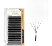 NAGARAKU Automatic Flowering W Shape  Bloom 3D 4D 5D 6D Premade Fans Eyelash Extensions Natural Soft Light Full Dense