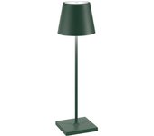 Lámpara de Mesa LED Poldina Pro Green Dark recargable y regular con Katería de hasta 12 Horas