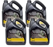 Pack 4 Aceite para cadenas de motosierra Eni - Agip 4L. Lubricante de engrase para cadenas | 4 Garrafas de 4 litros