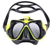 Verde Máscara Subacuática Profesional con Soporte para Cámara de Buceo Gopro