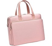 Bolsa para computadora portátil de 15,6 a 16,1 pulgadas, funda para computadora portátil con correa para el hombro, funda tipo maletín para computadora, color rosa
