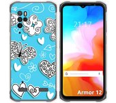 Funda Silicona para Ulefone Armor 12 5G diseño Mariposas Dibujos