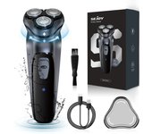Sejoy Electric Razor for Men Waterproof Rechargeable Electric Shavers Rotary Portable Travel Razor Idea Gift Beard Trimmer