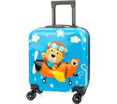 Maleta trolley Infantil en material ligero de ABS de alta resistencia. Cerradura numérica4 ruedas Dobles giratorias 360 °. 35x23x45 Cm.