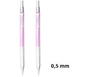 2PCs 0.5, 0.7 Mm Mechanical Automatic Pencil Plastic Metal Automatic Pencil, Golden Silvery Pink Multiple Colors Available