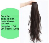 DIFEI Synthetic Grab Clip Ponytail Hair Extension Wig Natural Black 60CM Clip On Woman Horse tail Wig Long Straight Hairpiece