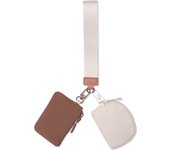 2 PCS Mini Zip Around Wristlet keychain lulu Wallet Gift for Mum Wristlet Portable wallet Coin Purse Mini Women Coin Pockect