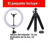 16/26/33cm LED Selfie Ring Light Photography Round Fill Lighting With Adjustable Tripod Phone Stand for Makeup Tiktok Video Live