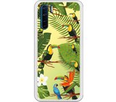Funda compatible con Oppo A91 - Reno 3 - Tucanes fondo Verde