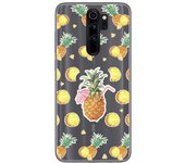 Tumundosmartphone Funda Gel Transparente para Xiaomi Redmi Note 8 Pro diseño Piña Dibujos
