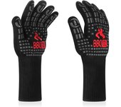Guantes para barbacoa resistentes al calor hasta 800 °C, antideslizantes para parrilla, horno y chimenea