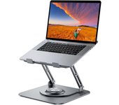 Soporte ergonómico para portátil, giratorio 360°, de acero al carbono, de 11 x 8 pulgadas