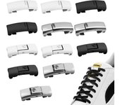 HavaCue 12 Piezas Cordones Magneticos/Hebillas 3 Colores Cordones Magneticos Zapatillas,Cordones Elasticos Niños,Cordones Sin Atar Adecuado Para Zapatillas Deportivas y Zapatos Casuales