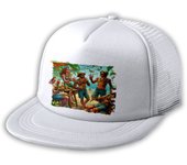 MERCHANDMANIA GORRA 5 PANELES REDECILLA TRASERA chiringuito playa amigos fiesta verano beach club estilo rapero