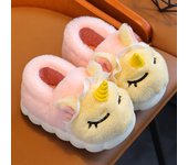 Invierno Niños zapatillas de Sweatshirt Diseños animados Unicornio Niños slide de Interior antideslizante elegant Mula Niños Casa Caliente Zapatos de Algodón