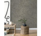 Muestra DIN A4 de Papel pintado vinílico ecológico efecto piedra natural texturizado en arena tonos ahumados - Oni Stone 681870 de GAULAN