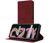 Funda Polipiel con tarjetero para Realme C21Y / C25Y color Roja