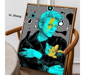 1PC British Rock Singer D-David_B-Bowie Classic Movie Poster Self-adhesive Art Waterproof Paper Sticker Coffee House