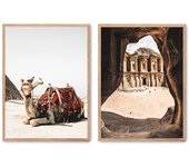Set de 2 cuadros calidad premium con marco de madera - 30x40 cm o 50x70 cm - POSTER LAB