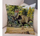 Jurassic Dinosaur Cushion Cover Decorative Wild Animal Print Pillowcase for Car Sofa Home Decor  45x45cm