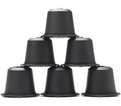 6PCS Refillable Reusable Nespresso Coffee Capsule Reutilisable Nespresso Pods with a Spoon a Brush