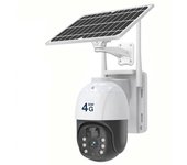 Cámara de seguridad inalámbrica para exteriores Cámara Solar de tarjeta SIM 4G(No incluido tarjeta SIM), batería integrada, cámara IP for exteriores, cámara PTZ de seguridad inalámbrica de 4MP, cámara de vigilancia por movim